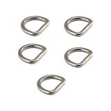 Maxbell 4x5Pcs D Rings Extra Thick for Hardware Bags Ring Straps Ties Tote Accessories 0.3cmx1.5cmx1.2cm Silver