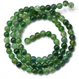 Maxbell 2x4mm Nature Green Moss Agate Gemstone Loose Spacer Beads 15'' Round