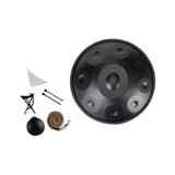 Maxbell 9 Tones Hand Pan Drum Educational Toy Ethereal Drum for Concert Yoga Musical black