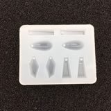 Maxbell 2 Pieces Geometric Silicone Pendant Mold DIY Jewelry Resin Craft Mould Tools