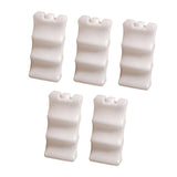 Maxbell 5 Pieces Ice Cooling Blocks AntiSlip Empty Ice Pack for Family Picnics Beach White