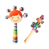 Maxbell 2x Wooden Baby Rattle Toys Musical Development Toy for Newborn Party Holiday