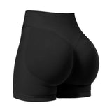 Maxbell Yoga Shorts High Waisted Soft Workout Gym Shorts for Running L Black