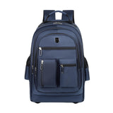 Maxbell Rolling Backpack Water Resistant Suitcase Bag for Camping Business Overnight blue