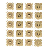 Maxbell 20 Sets Sew In Magnetic Bag Clasps for Craft Clothing Bag 14mm 18mm Bronze