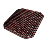 Maxbell Wood Beaded Seat Cover Pad Summer Breathable for Office Chair SUV Sedan red