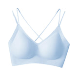 Maxbell Maxbell Women Bra Push up Bra Underwear T Shirt Bra No Underwire Bra Comfortable Bra M Blue