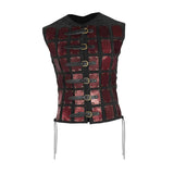 Maxbell Samurai Armor Steampunk Chest Armor for Party Halloween Pirate red