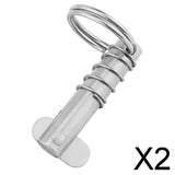 Maxbell 2xQuick Release Pin for Boat Bimini Top Deck Hinge Stainless Steel 10x50mm