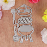 Maxbell Metal Cutting Dies Stencil For Scrapbooking DIY Card Making Picnic Set Kit - Aladdin Shoppers