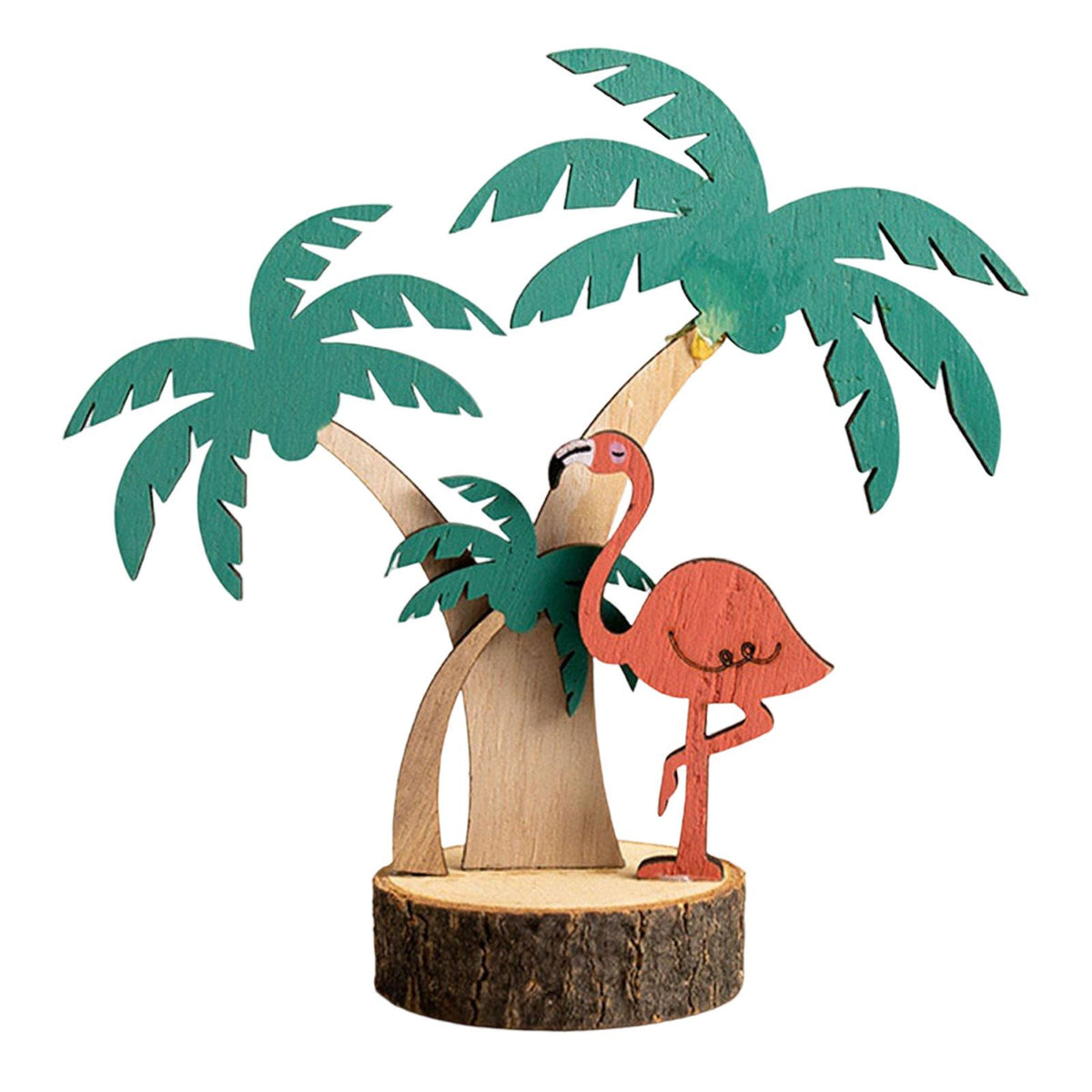 Maxbell Maxbell Wooden Table Decor Ornament for Summer Beach Party Centerpiece Flamingo