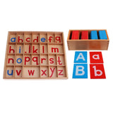 2 Set Montessori Movable Alphabets Box Letters Wooden for Children Education