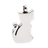 Maxbell Vintage Stainless Steel Cat Shape Design Pendant Urn Ashes Cremation Jewelry Family Pets Memorial Ash Holder - Aladdin Shoppers