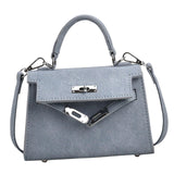 Maxbell Women Top Handle Satchel Fashion Portable Top Handle Bag Small Crossbody Bag Light Blue