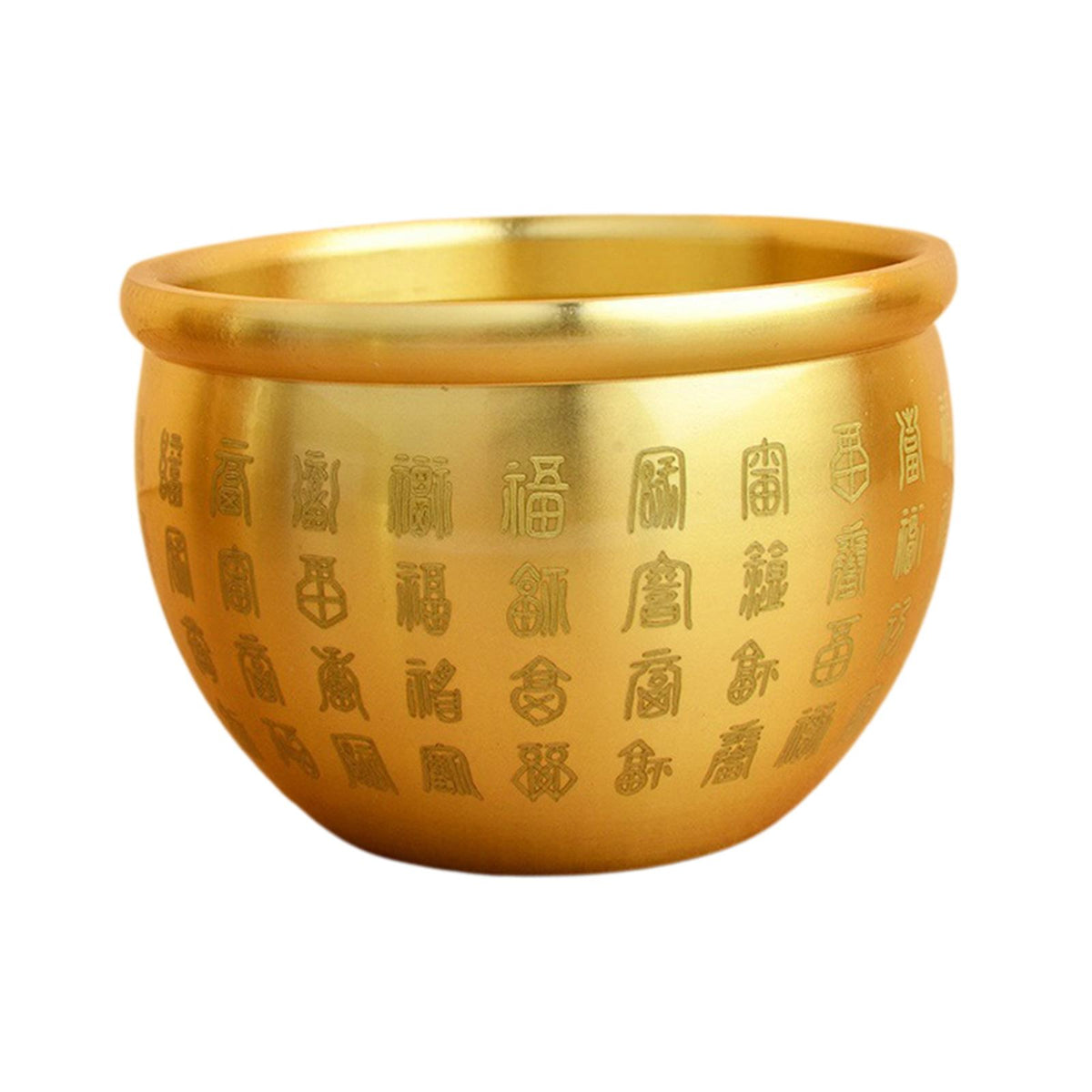 Maxbell Maxbell Creative Brass Feng Shui Bowl Wealth Rice Cylinder for Bedroom Study Home 7.3cmx4.8cm