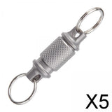 Maxbell 5xTitanium Alloy Keychain Key Holder Clip for Outdoor Tool Waist Belt Unisex