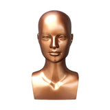 Male Mannequin Head Multipurpose Wig Display Stand for Glasses Jewelry Scarf Bronze