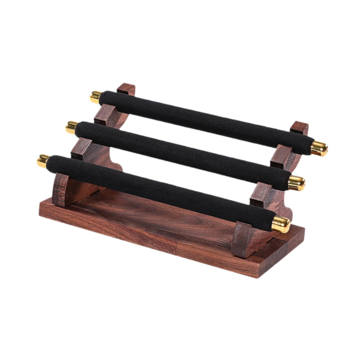 Maxbell Rings Display Stand Jewelry Organizer for Dressing Table Countertop Tabletop Black 22x10.5x9.5cm