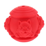 Maxbell Maxbell Dog Food Dispenser Ball Pet Play Treat Teeth Care Feeder Puppy Chew Toy Red