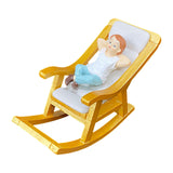 Maxbell 1:12 Mini Rocking Chair Accessories Toy for Photo Props Fairy Garden Bedroom Boy