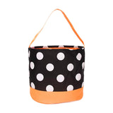 Maxbell Halloween Candy Basket Empty Halloween Decoration Lightweight Storage Basket White Dots