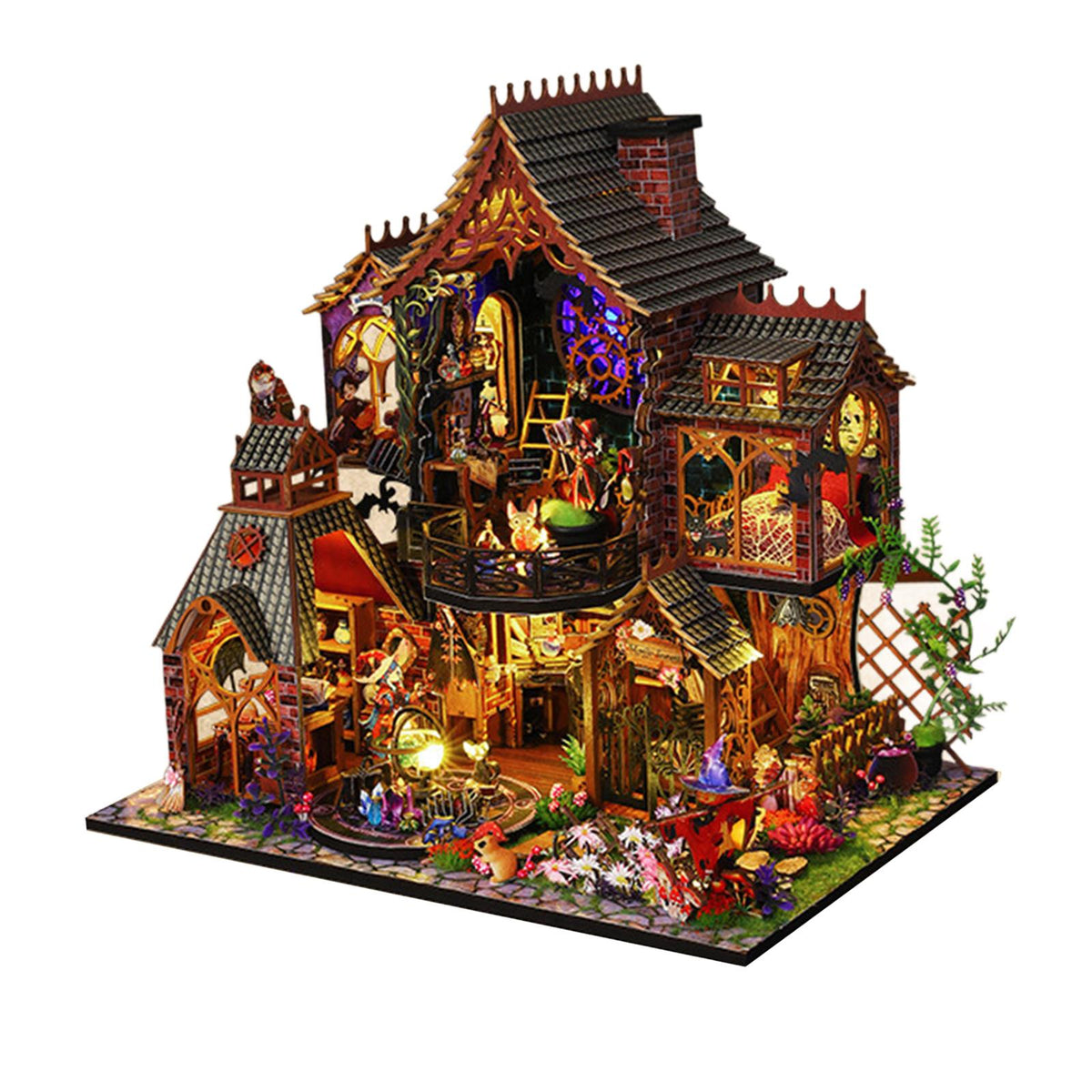Maxbell Dollhouse Kits Desktop Decoration Creative Educational Artwork 3D Puzzle