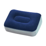 Maxbell Inflatable Foot Pillow Soft Under Desk Foot Support for Airplane Couch Train Blue Gray
