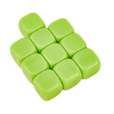 Maxbell 10Pcs 16mm Blank Dice Six Sided Dice for Board Games Custom Making Classroom Green