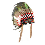 Maxbell Artificial Feather Headdress Photo Props for Cosplay Party Stage Performance Green