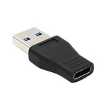 Maxbell 2xType-C Female to USB A Male Charging Adapter Converter Connector Black