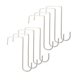 Maxbell 8 Pieces Fence Hooks Compact Patio Hooks for Garden Tools Wind Chimes Towels white 20cm