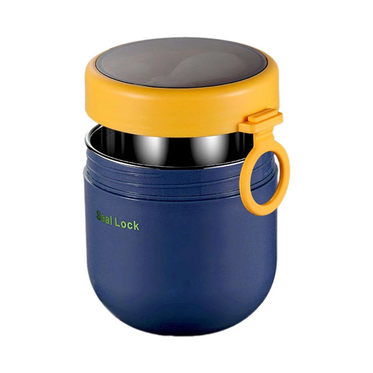 Maxbell Maxbell Soup Cup Detachable Portable Spoon Yogurt Container for Fruit Breakfast Milk Blue