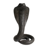 Snake Statue Display Snake Toy Figurine for Living Room Indoor Outdoor Shelf Brown and black