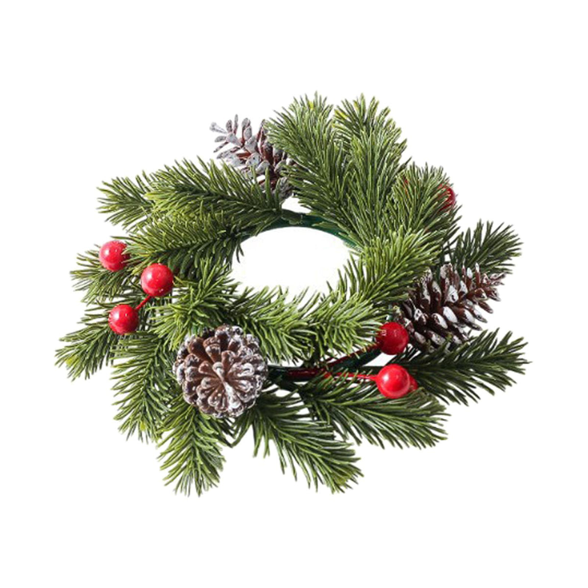 Maxbell Christmas Candle Ring Realistic Table Centerpeices for Birthday Door Wedding