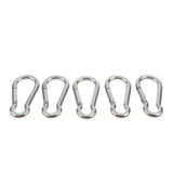 Maxbell 1x Stainless Steel 304 Hook&Hook Turnbuckle M6&5x Pear-shaped Carabiner 7mm