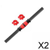 Maxbell 2xBarbell Bar Portable AntiSlip Grip Threaded Handles for Exercise Workout Gym 55cm