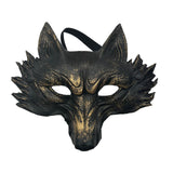 Maxbell Animal Mask Props Accessories Face Mask for Party Carnival Stage Performance Black Gold