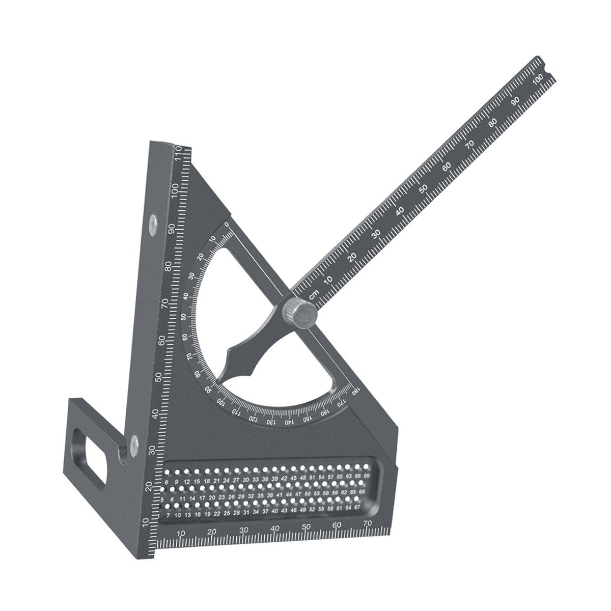 Maxbell 3D Multi Angle Measuring Ruler Measurement for Carpenters Office Enthusiasts Gray