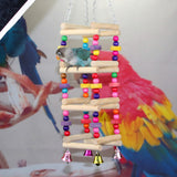 Maxbell Bird Swing Toys Wooden Hammock Hanging Perch for Budgie Lovebirds Conures