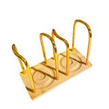 Maxbell Paper Cup Holder Stand Save Space Drinks Cups Rack for Bar Parties Gold 2  Slot