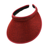 Maxbell Sun Visor Hat Comfortable Lightweight Clip on Visor for Tennis Beach Cycling Dark Red