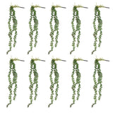Maxbell 10x Artificial Flower String of Pearls Wall Hanging Succulents Plants Green