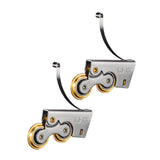 Maxbell 2 Pieces Sliding Screen Door Tandem Roller Sturdy Easily Install Replacement Double Concave Wheel