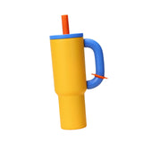 Maxbell Insulated Tumbler Keep Cold Resuable Coffee Cup for Fishing Women Men Picnic Yellow