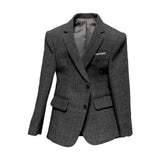 Maxbell 1/6 Scale Figure Clothes Suit Coat Mini Fashion for 12inch Male Dolls Figure Gray