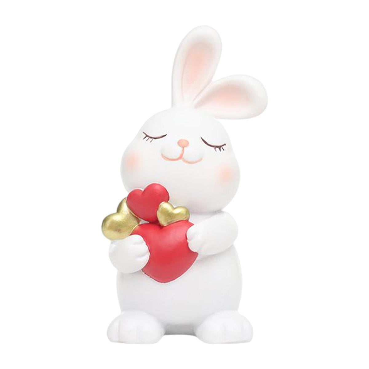 Maxbell Maxbell Rabbit Statue Weddings Bunny Resin Figurines for Cabinet Home Heart Rabbit