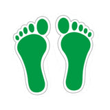 Maxbell Footprint Stickers Foot Print Stickers for Classroom Decoration Nursery Room Green