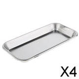 Maxbell 4xThick Stainless Steel  Dental  Instrument Disinfection Tray