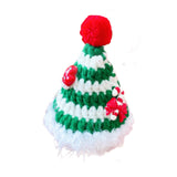 Maxbell Christmas Dog Hat Cosplay Holiday Decoration Dog Cap for Daily Costume Party S white green