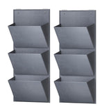 Maxbell 2 Pieces over The Door Shoe Organizer Deep Pockets Door Shoe Rack for Towels gray